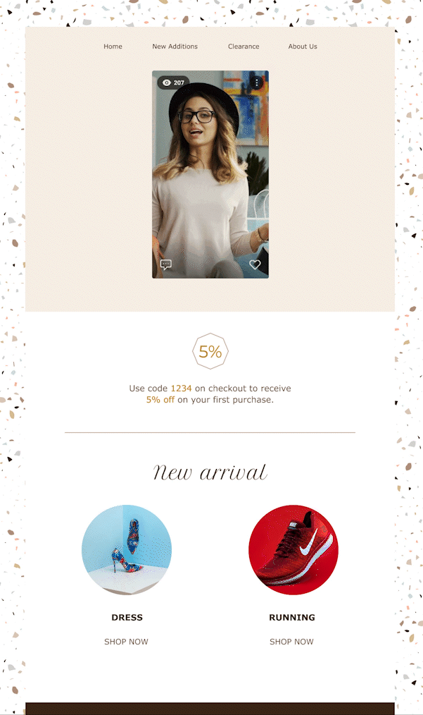 Email sharing embed