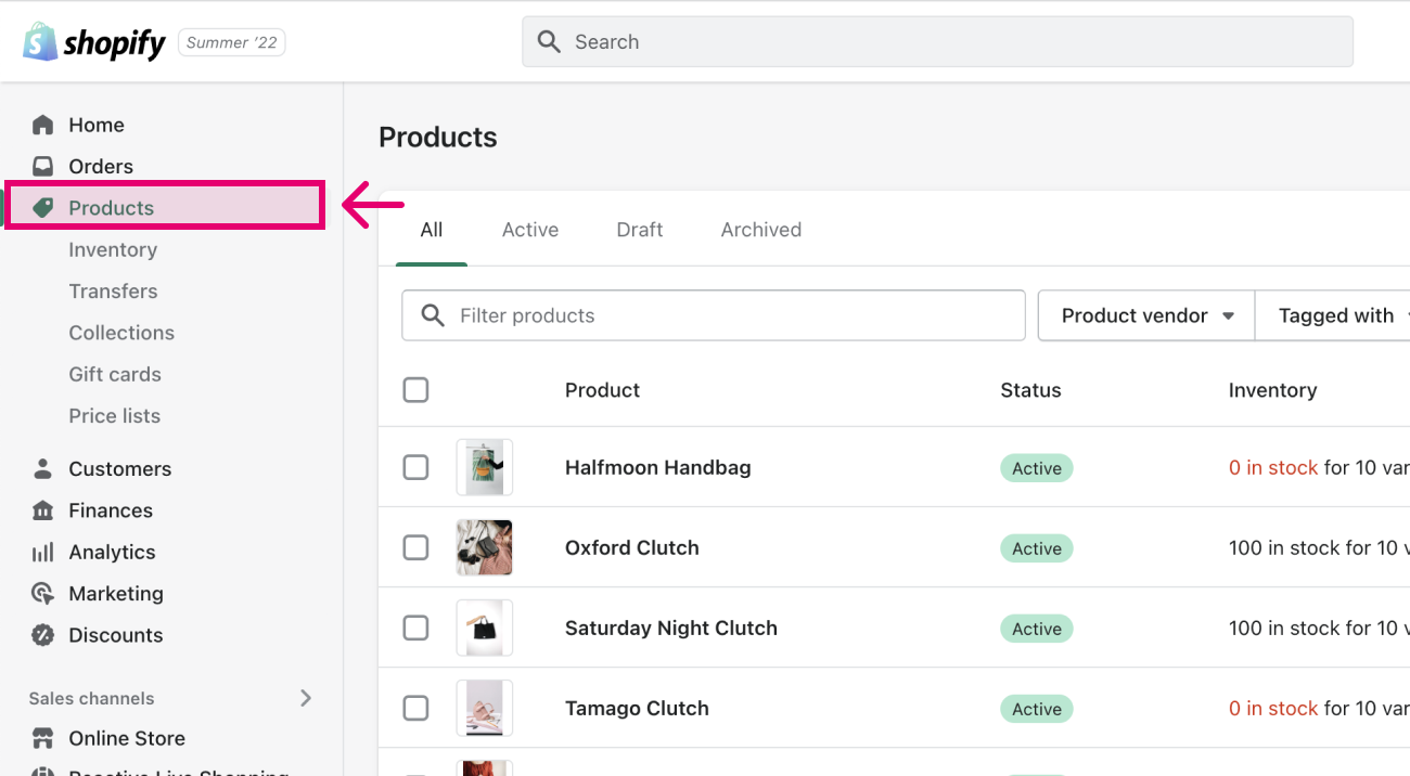 Visit products page