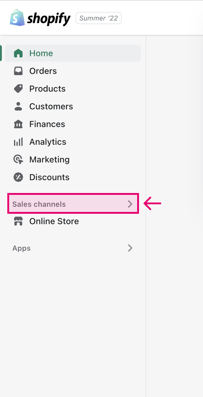 Click Sales channels