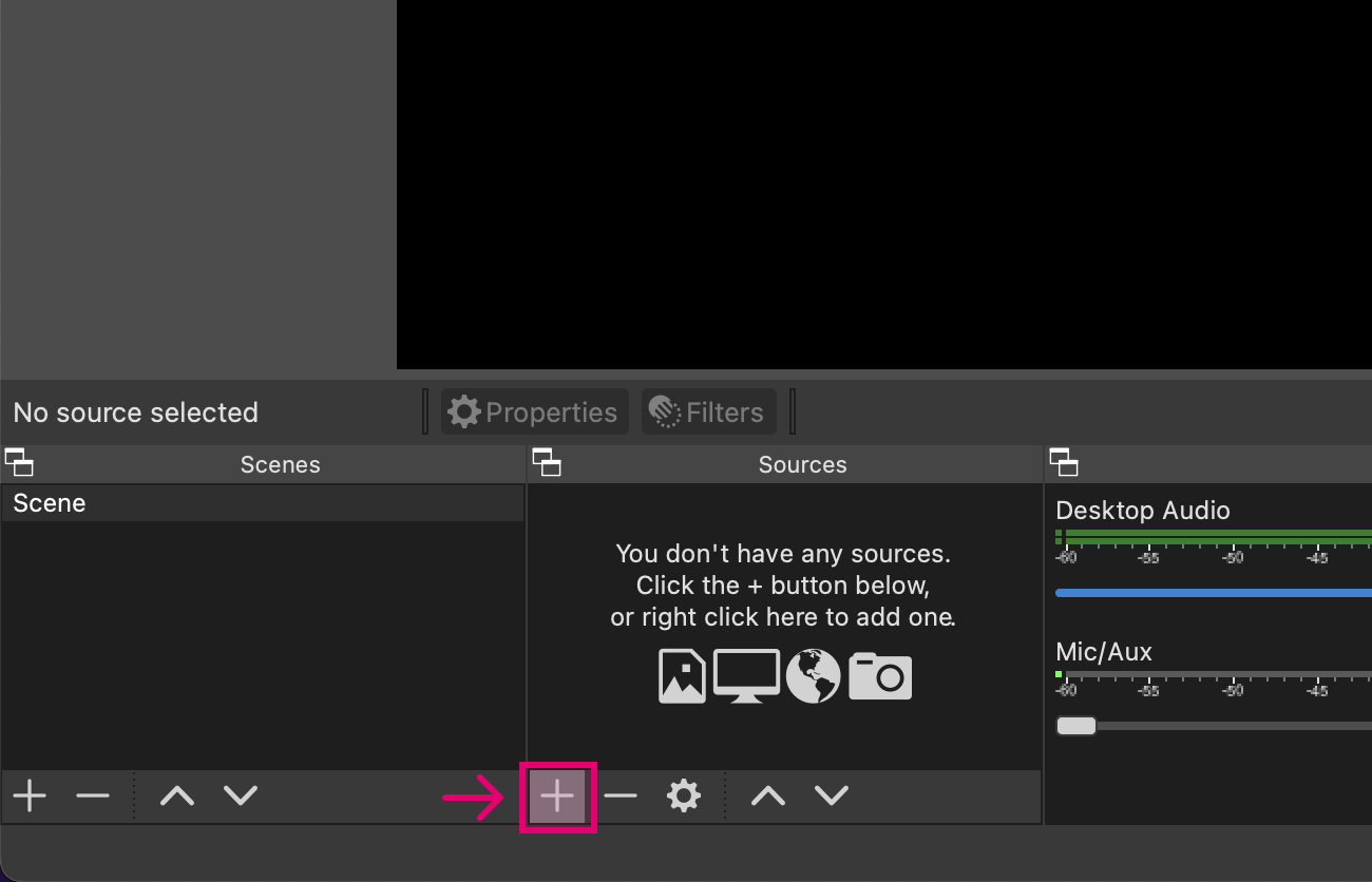 Click add source