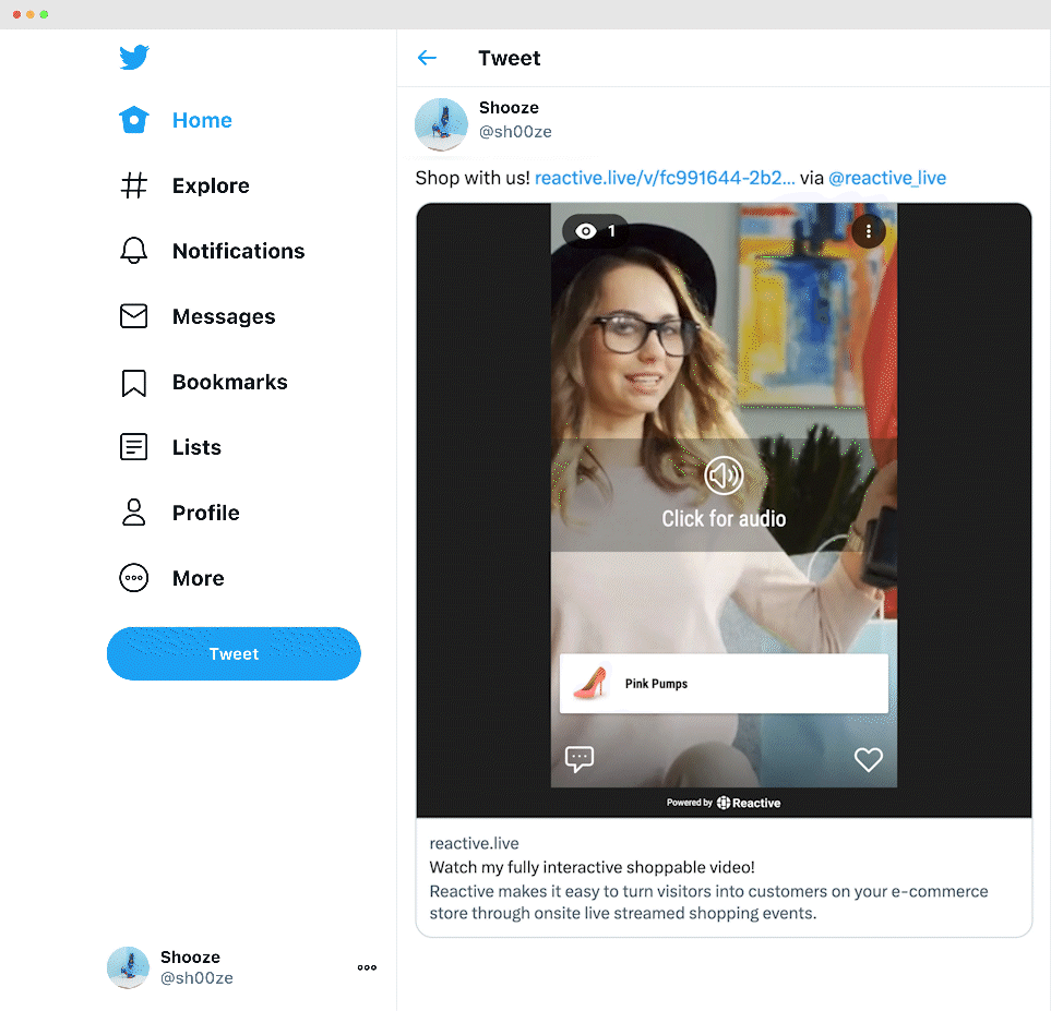 Twitter embedded widget